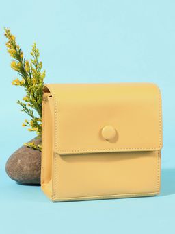 Haute Sauce - Women Yellow Solid Sling Bag