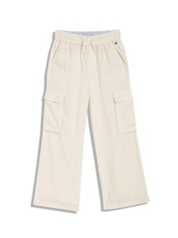 Tommy Hilfiger - Wide Fit Solid Mid Rise Trouser - Beige