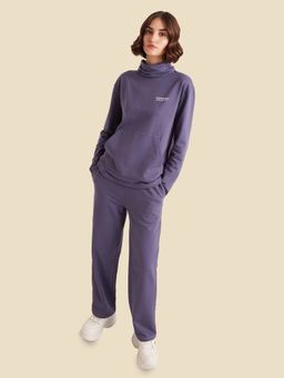 Muvazo - High Neck Craze Trendter Sweatshirt and Pant Co-Ord (Set of 2)