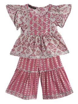 Readiprint - Girls Frock Mauve Kurta With Sharara (Set of 2)