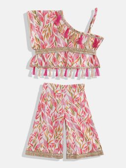 Readiprint - One Shoulder Cotton Multi Top And Palazzo (Set of 2)