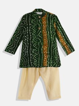 Readiprint - Straight Rayon Green Kurta With Pyjama (Set of 2)