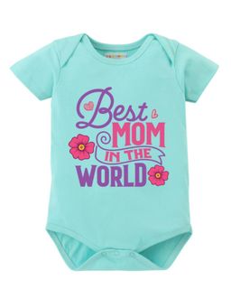 BLUSHES - Cotton Knit Best Mom In The World Printed Onesies - Green
