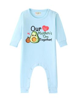 BLUSHES - Cotton Knit Our Mother's day Together Printed Romper - Blue