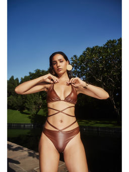 IT GIRL - Brown Tan Lines Bikini Bottom