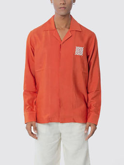 No Grey Area - Orange Kolam Long Sleeve Shirt