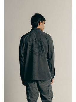 No Grey Area - Black Kolam Twill Overshirt