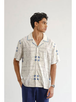 No Grey Area - White Polo Jali Shirt