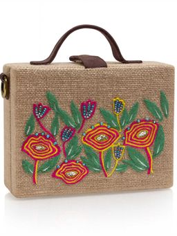 Gonecase - Bouquet Yellow Hand Embroidered Sling Bag