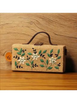 Gonecase - Senorita Brown Hand Embroidered Clutch Bag
