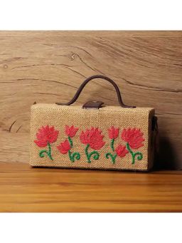 Gonecase - Pichwai Brown Hand Embroidered Clutch Bag