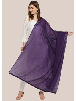 Dupatta Bazaar - Womens Violet Cotton Dupatta