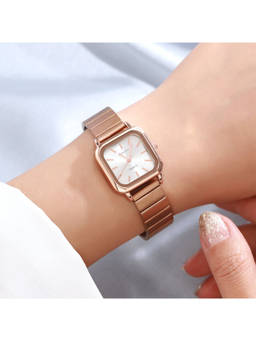 Salty - White Dial Rose Gold Analog Watch for Women - WT-S-0010-RG-WH (M)