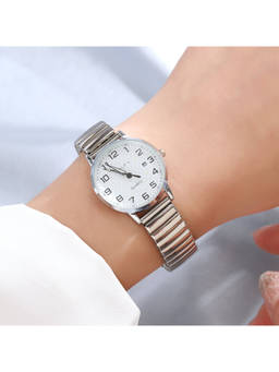 Salty - White & Round Dial Wrist Watch For Women - WT-S-0013-S-WH (M)