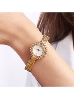 Salty - Quartz Wrist Watch for Women - WT-S-0015-G-WH (M)