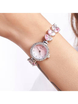 Salty - The Marquis of Eternal Crystal Studded Watch for Women - WT-S-0037-S-PK-ML (M)