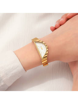 Salty - Golden Arc Elegance Watch - WT-S-0039-G-WH (M)