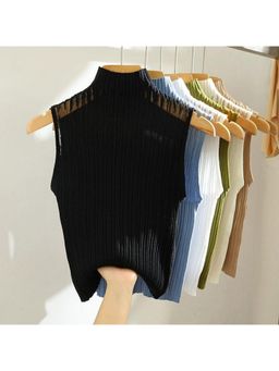 MISS MOSA BY AKANKSHA - Phoebe Statement Summer In Black Tank Top