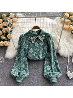 MISS MOSA BY AKANKSHA - Sebia Embroidered In Green Shirt