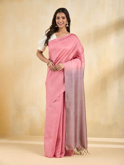 Fabindia - Pink Silk Saree