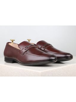 PRIVO - Solid/Plain Burgundy Formal Shoes