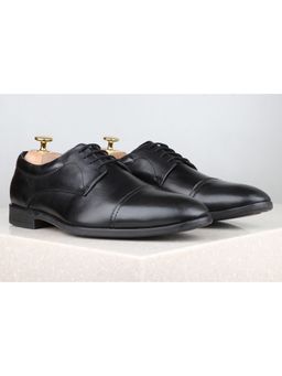 PRIVO - Solid/Plain Black Formal Shoes