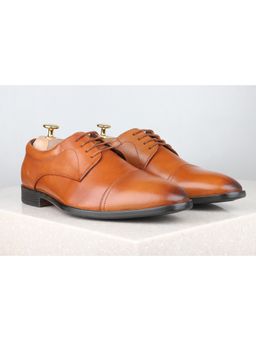 PRIVO - Solid/Plain Tan Formal Shoes