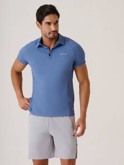 STRCH - Men Sport Active Performance Training And Running Polo T-Shirt