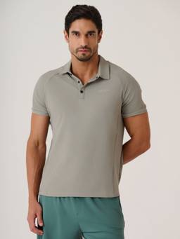 STRCH - Men Sport Active Performance Training And Running Polo T-Shirt