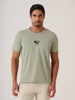 STRCH - Men Superman Graphic Performance Sport T-shirt For Gym And Running