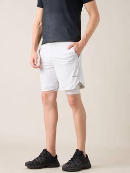 STRCH - Men Double Layer Training Or Gym Sport Shorts