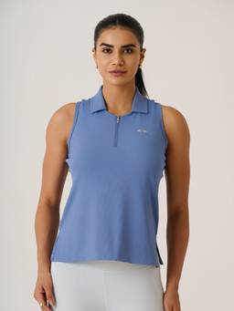 STRCH - Women Half-Zip Polo Active Tennis Sport Top