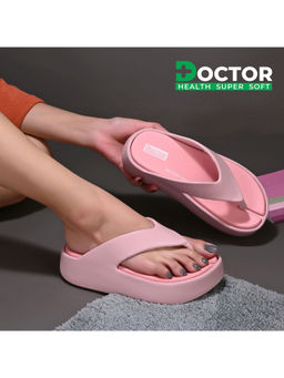 DOCTOR HEALTH SUPER SOFT - Women Pink Soft Cushion Flip-Flops