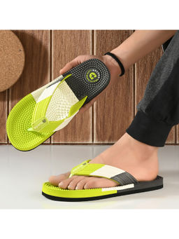 DOCTOR HEALTH SUPER SOFT - Men Multi-Color Flip Flops with Acupressure Massage Footbed
