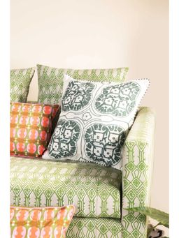 Freedom Tree - Tamara Pure Cotton Grey Cushion Cover - 18X18 Inches