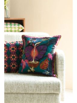 Freedom Tree - Vasaka Pure Cotton Mauve Cushion Cover - 18X18 Inches