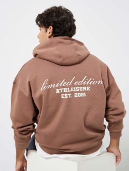 Styli - Men Oversized Typography Hoodie