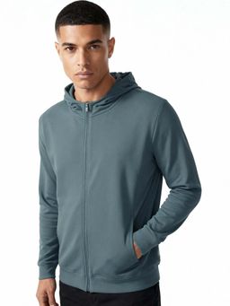 DaMENSCH - Men Blue Extra Durable Zipper Hoodie