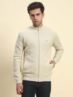 Cantabil - Men Beige Regular Fit Sweater