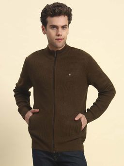 Cantabil - Men Brown Regular Fit Sweater