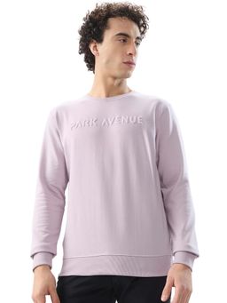 Park Avenue - Slim Fit Solid Medium Violet Sweatshirt