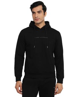 Park Avenue - Slim Fit Solid Black Hoodie