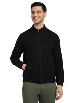 Park Avenue - Slim Fit Solid Black Jacket