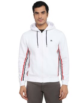 Raymond - Regular Fit Solid White Hoodie