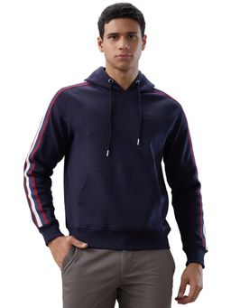 Raymond - Regular Fit Solid Navy Blue Hoodie