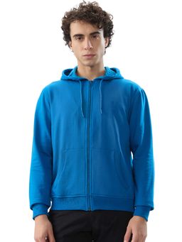 Raymond - Regular Fit Solid Blue Hoodie