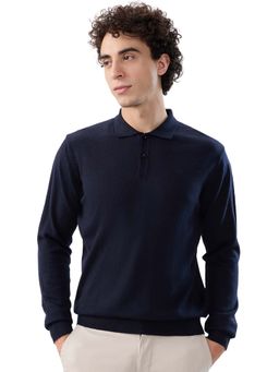 Raymond - Contemporary Fit Solid Fancy Blue Sweater