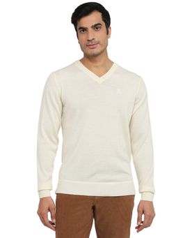 Raymond - Regular Fit Solid Medium Fawn Sweater