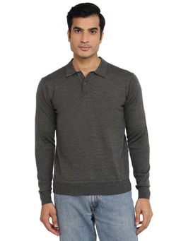 Raymond - Contemporary Fit Solid Dark Grey Sweater