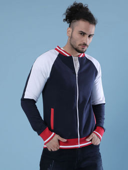 Campus Sutra - Men Full Sleeve Stylish Casual Windcheater Varsity Jacket